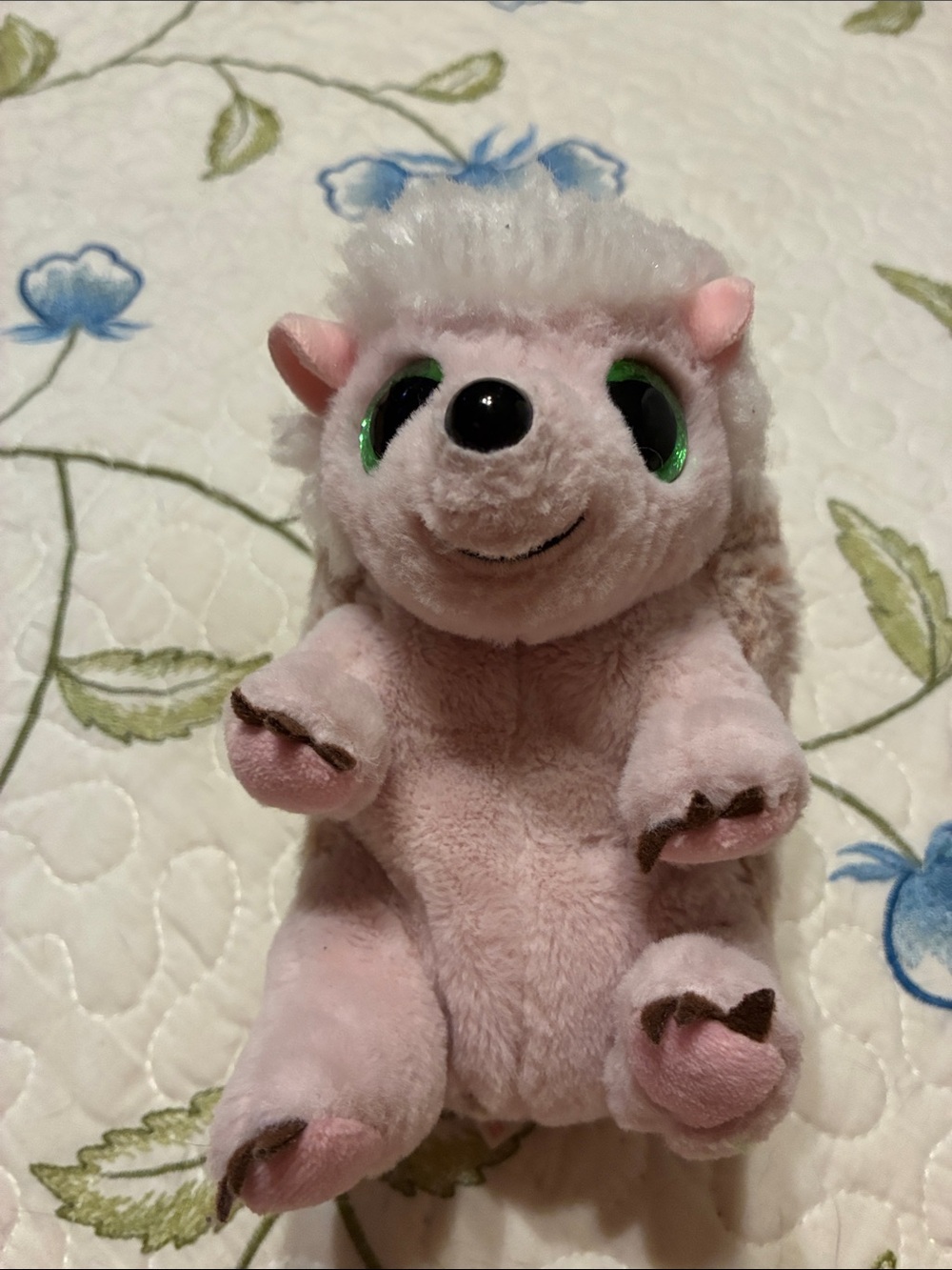 Plush Ty Pink Hedgehog Bumper-Stuffed Animal Toy - Soft Cuddly Pet Plush